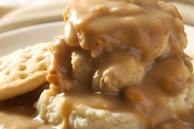 One-Serving Chicken and Gravy over Biscuits