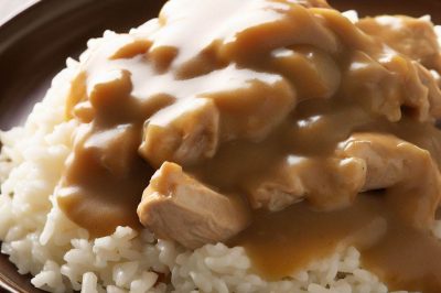 One-Serving Chicken and Gravy over Rice