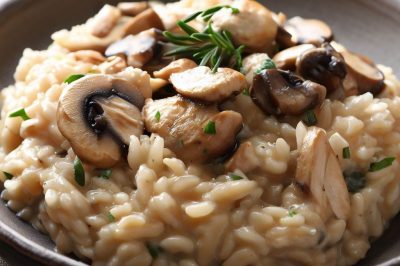 One-Serving Chicken and Mushroom Risotto