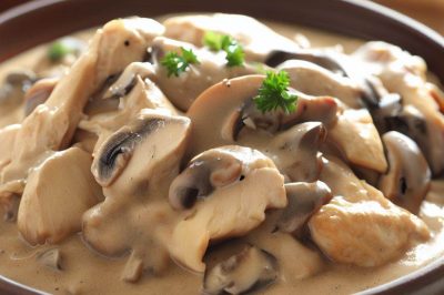 One-Serving Chicken and Mushroom Sauce