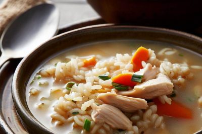 One-Serving Chicken and Rice Soup