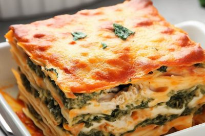 One-Serving Chicken and Spinach Lasagna