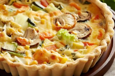 One-Serving Chicken and Vegetable Quiche