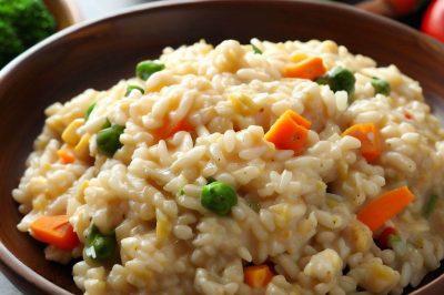 One-Serving Chicken and Vegetable Risotto