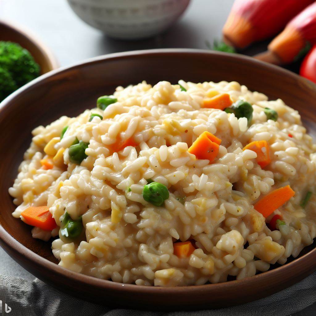 One-Serving Chicken and Vegetable Risotto