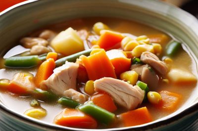 One-Serving Chicken and Vegetable Soup
