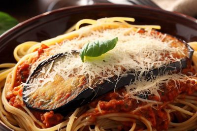 One-Serving Eggplant Parmesan Pasta