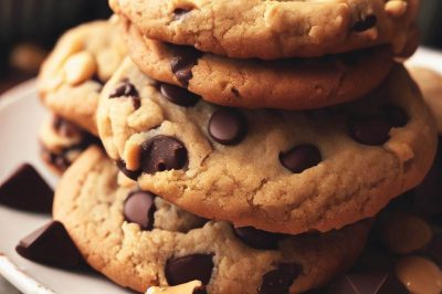 One Serving Peanut Butter and Chocolate Chip Cookies