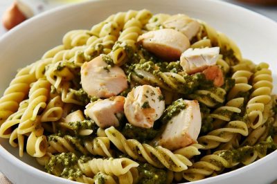 One-Serving Pesto Pasta with Chicken