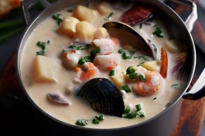 One-Serving Sous Vide Seafood Chowder