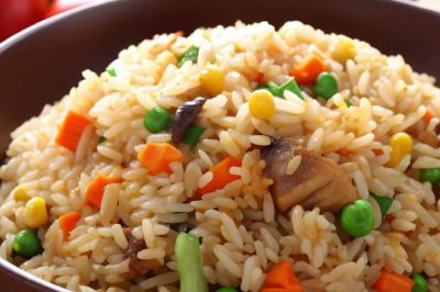 One-Serving Stir-Fried Rice with Vegetables