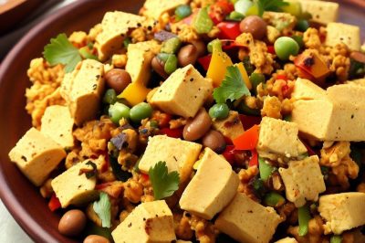 One-Serving Tofu Scramble with Veggies and Spices