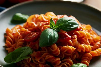 One-Serving Tomato and Basil Pasta