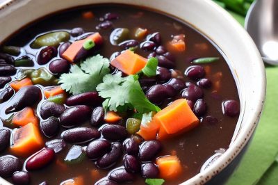 One-Serving Vegan Black Bean Soup