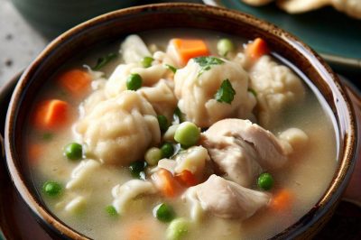 One-Serving Vegan Chicken and Dumpling Soup