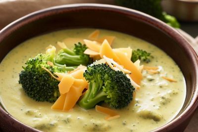 One Serving Vegan Cream of Broccoli and Cheddar Soup