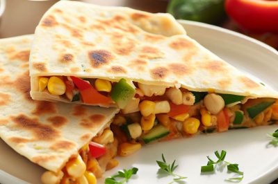 One-Serving Veggie and Cheese Breakfast Quesadilla