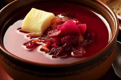 One Serving of Classic Borscht