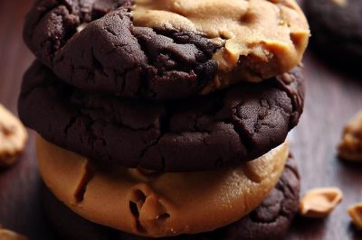 Peanut Butter and Dark Chocolate Cookies