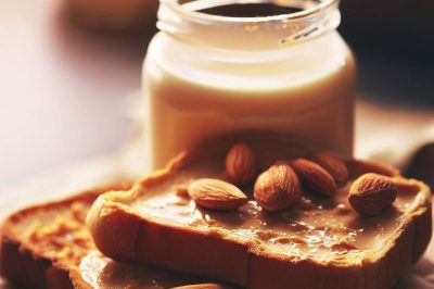 Peanut Butter and Honey Toast with Almond Milk