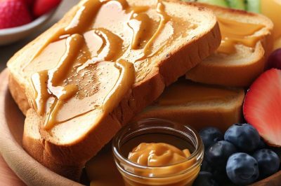 Peanut Butter and Honey Toast with Fresh Fruit