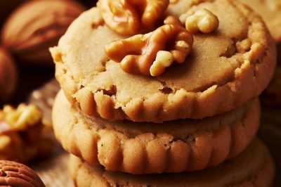 Peanut Butter and Walnut Cookies