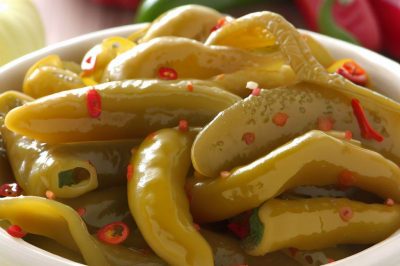 Quick Pickled Pepperoncini Peppers