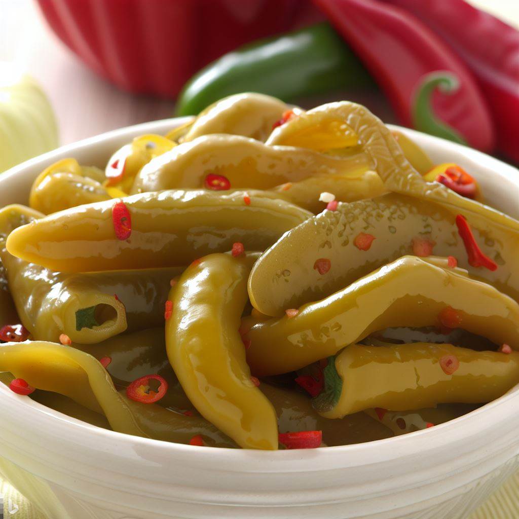 Quick Pickled Pepperoncini Peppers