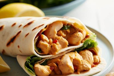 Quick and Easy Chicken and Hummus Wrap