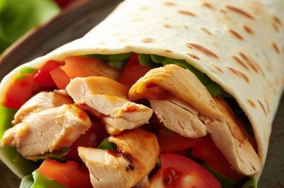Quick and Easy Chicken and Tomato Wrap