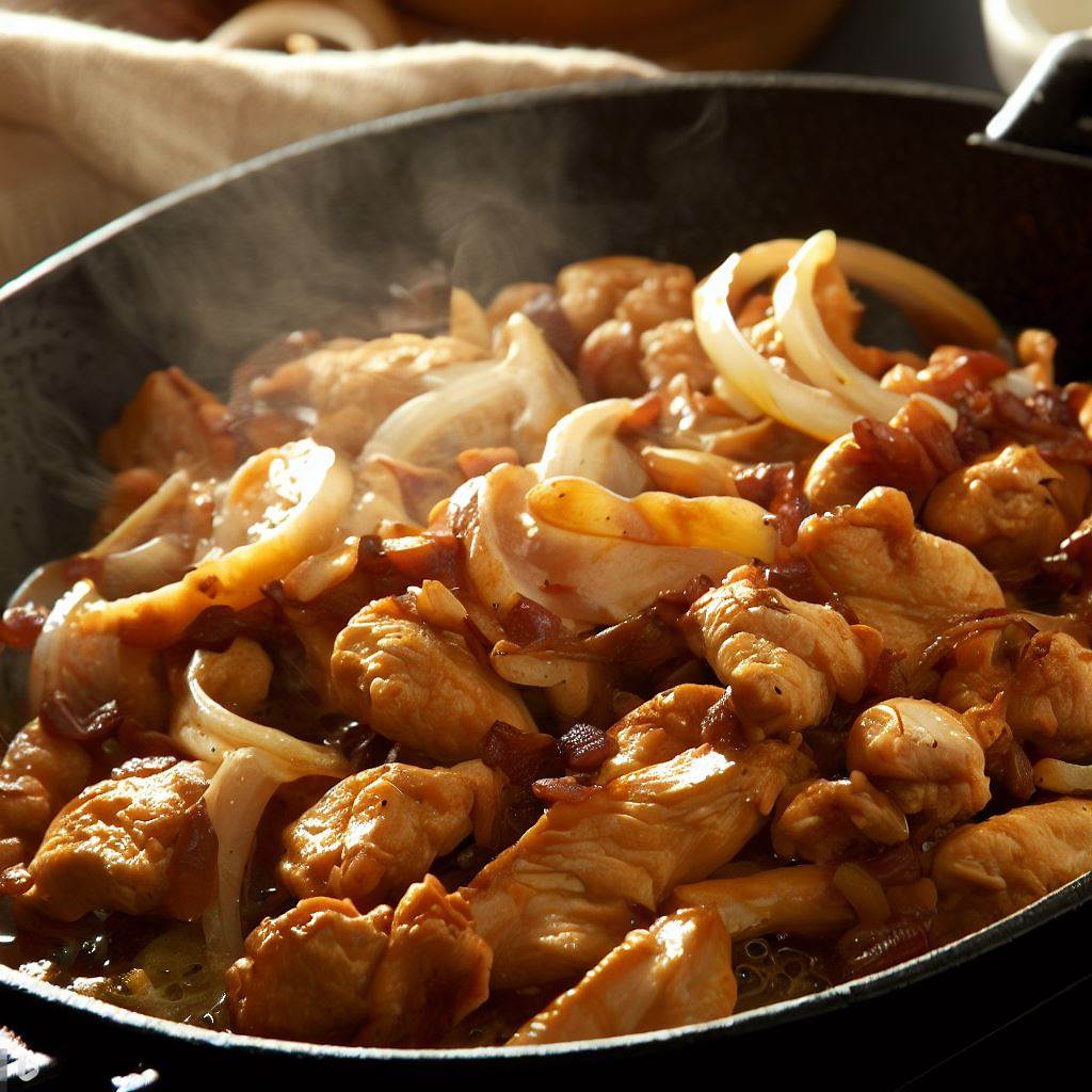 Quick and Easy Stir-Fried Chicken and Onions