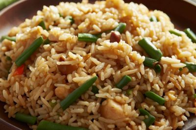 Quick and Easy Stir-Fried Rice with Chicken and Green Beans