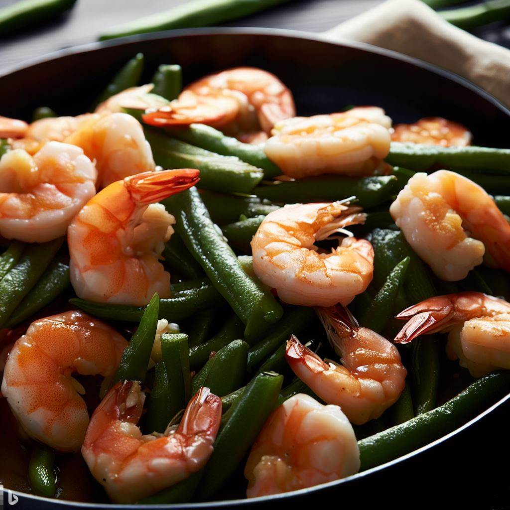Quick and Easy StirFried Shrimp and Green Beans