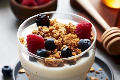 Single Serving Yogurt with Granola, Honey, and Mixed Berries