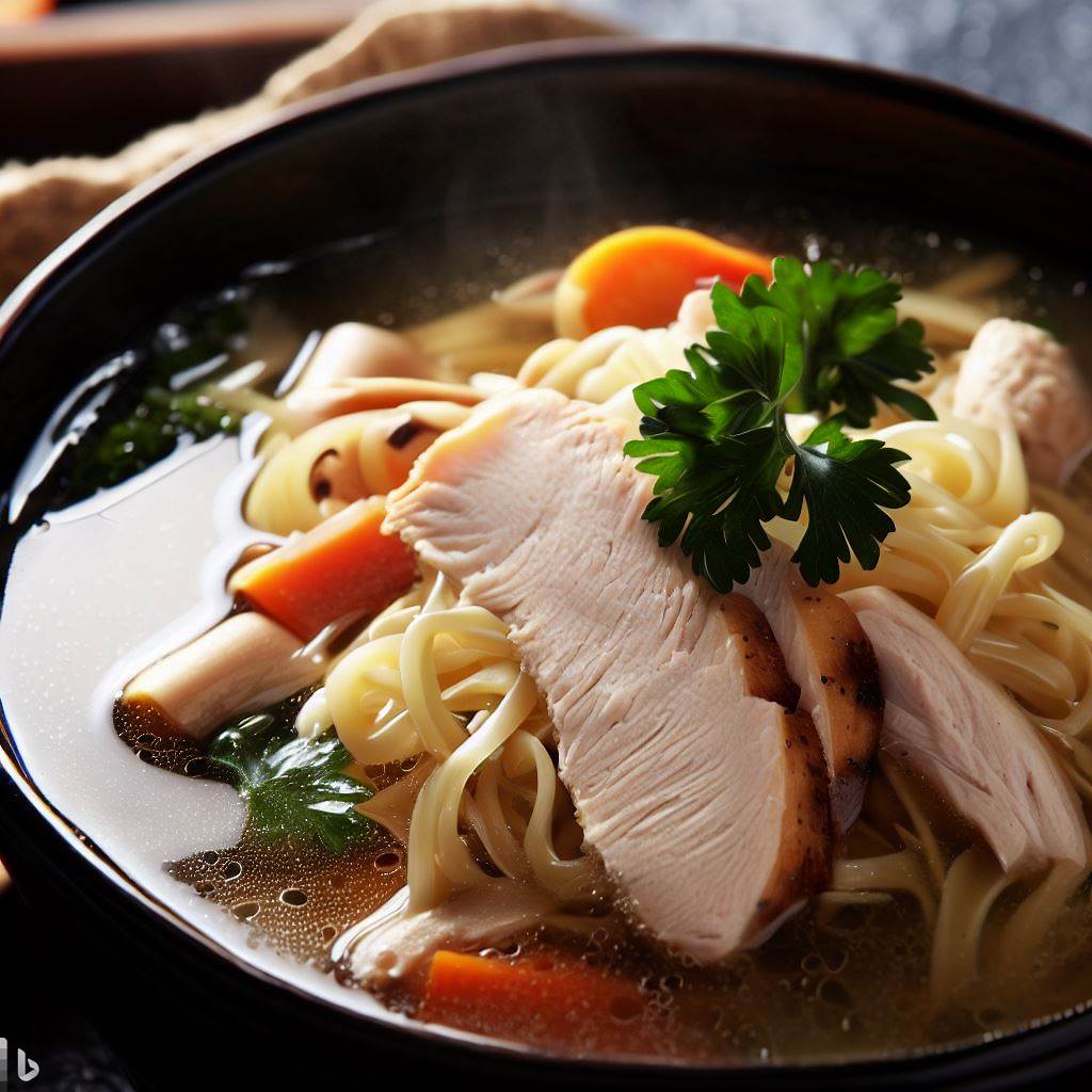 Sous Vide Chicken Noodle Soup