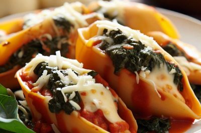 Spinach and Ricotta Stuffed Shells