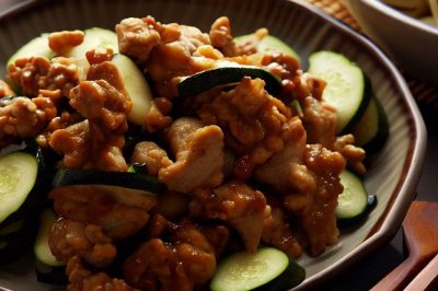 Stir-Fried Chicken and Zucchini