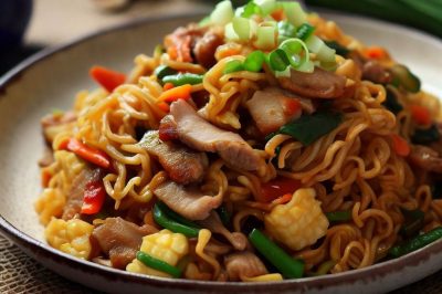 Stir-Fried Noodles with Pork and Vegetables