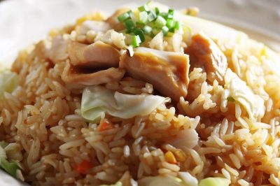 Stir-Fried Rice with Chicken and Cabbage