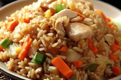 Stir-Fried Rice with Chicken and Carrots