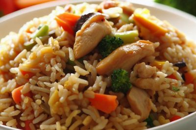 Stir-Fried Rice with Chicken and Vegetables