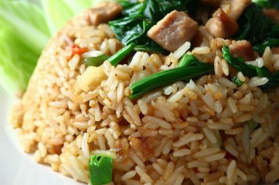 Stir-Fried Rice with Pork and Bok Choy