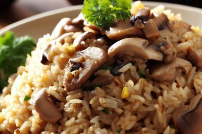 Stir-Fried Rice with Pork and Mushrooms