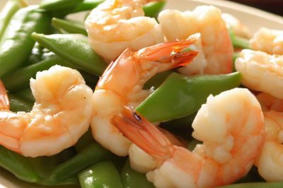 Stir-Fried Shrimp and Snow Peas