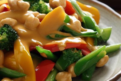 Stir-Fried Vegetables with Peanut Sauce