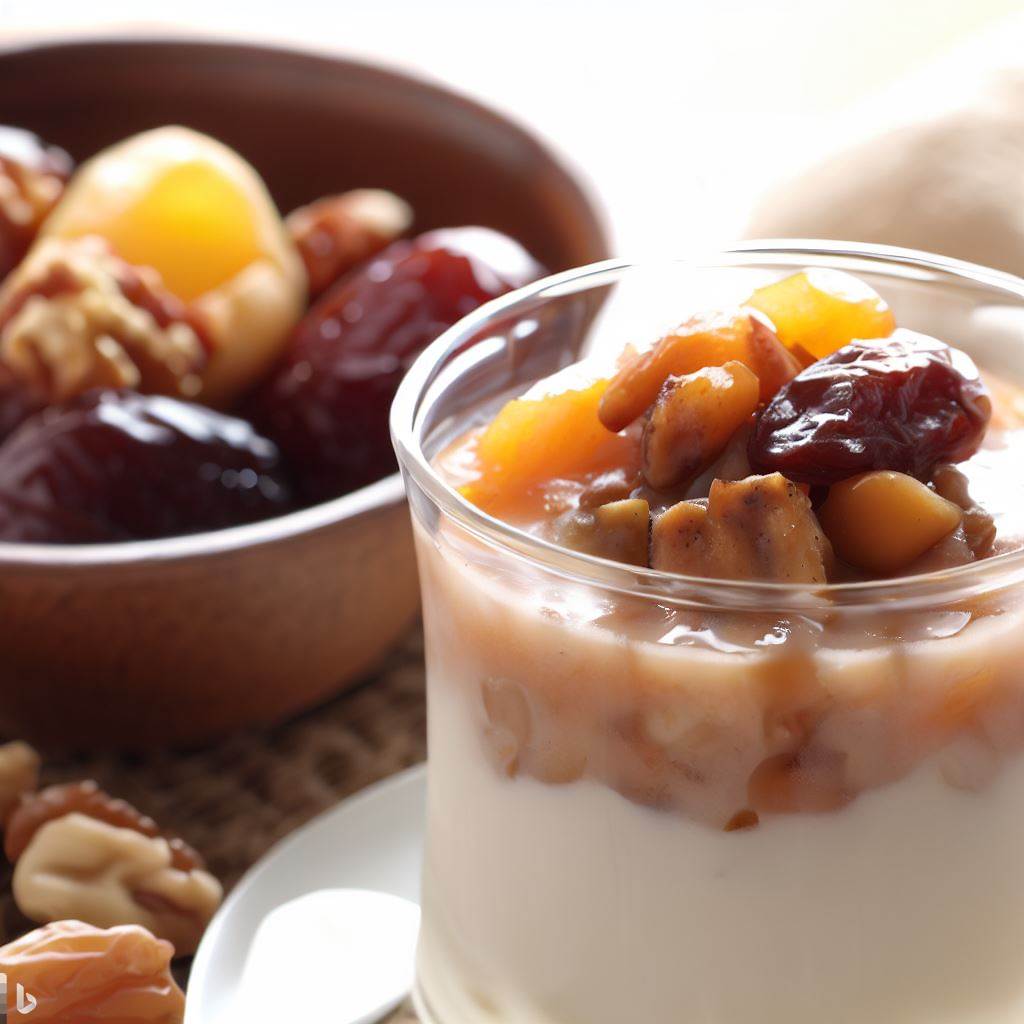 Date, Fruit Compote and Mixed Nuts Yogurt