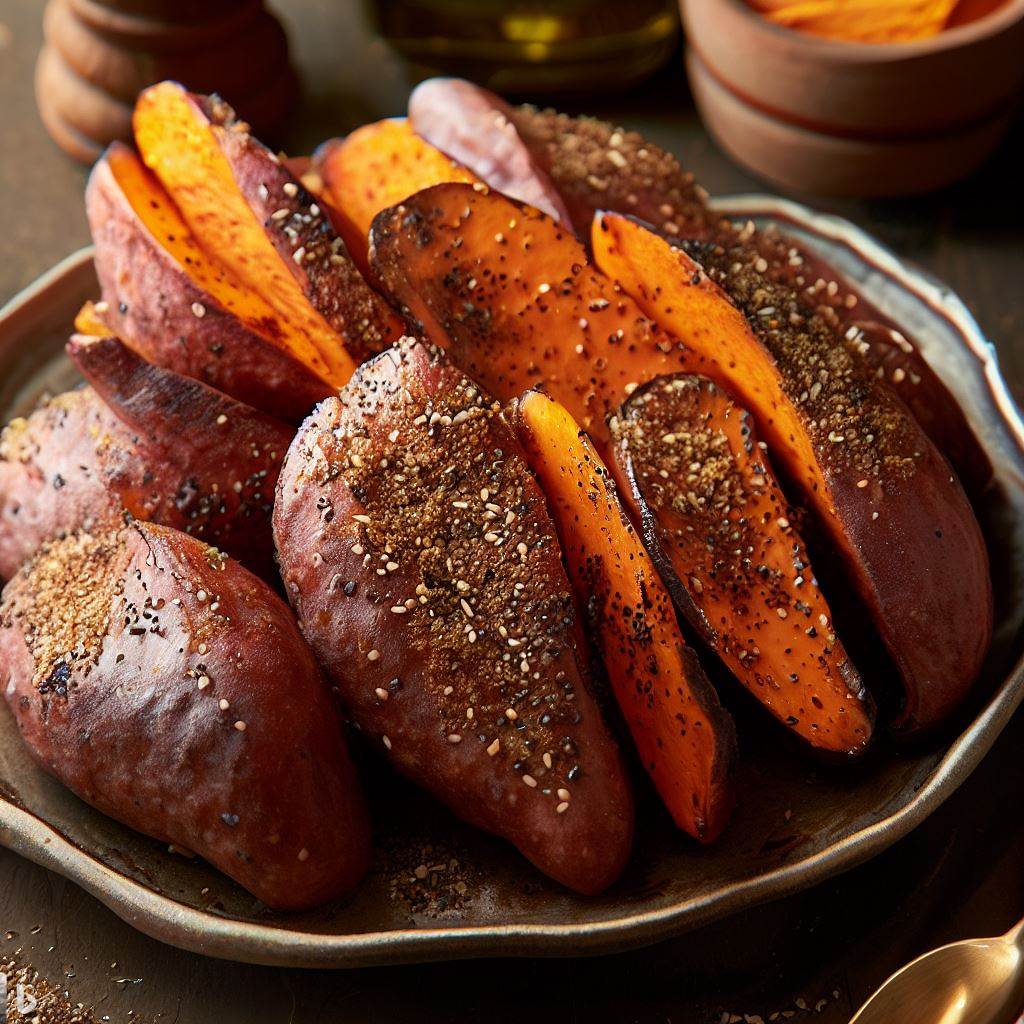 Israeli Roasted Sweet Potatoes with Za'atar