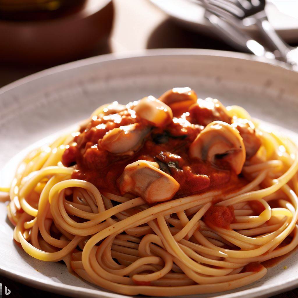 Oil-Free Linguine with Red Clam Sauce