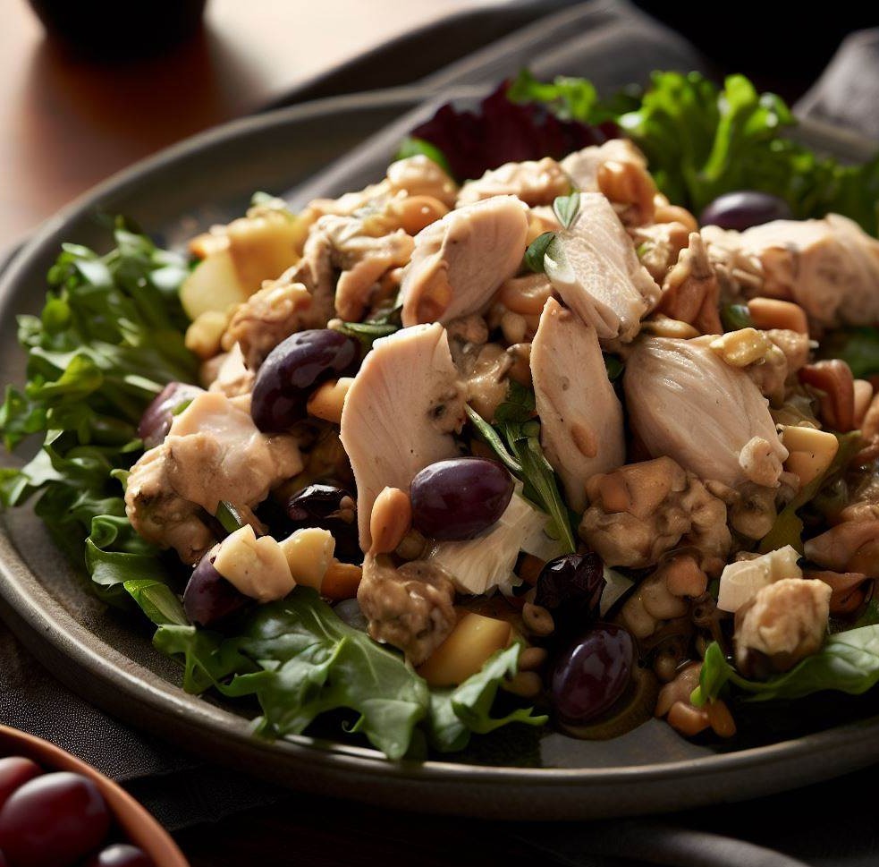 One-Serving Waldorf Chicken and Grape Salad