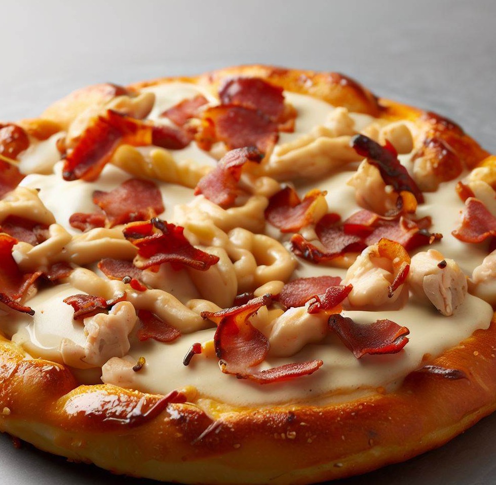 Single-Serving Chicken, Bacon, and Ranch Pizza with Pretzel Crust